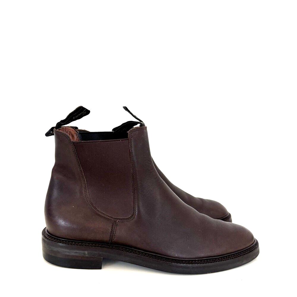 Tommy Hilfiger Golf Chelsea Boots Leather Brown Shoes Mens Size 11.5 Italy